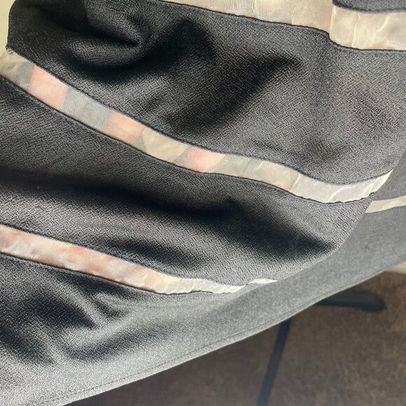 Alt. B Black & Nude Illusion Party Mini Midi Dress Size Large Occasion Event - Picture 6 of 11